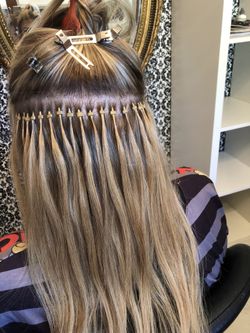 Micro bead hair extensions