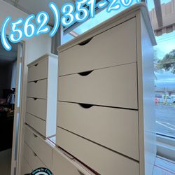 3 Drawer Pullout Nightstand White 