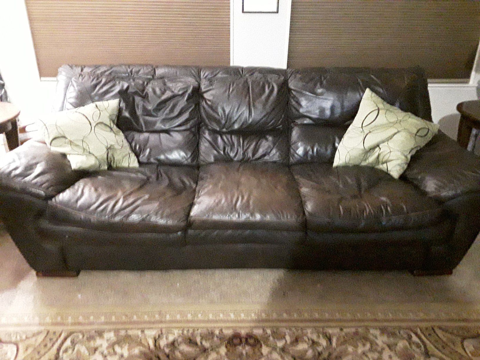 Leather couch very heavy still comfy