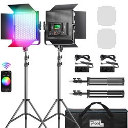 Pixel K80 Photography Lighting with APP Control, 2600K-10000K CRI 97+ RGB Led Video Light Panel, 9 Applicable Scenes Lighting for Studio/Gaming/Stream