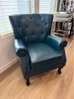 Blue Leather Chair