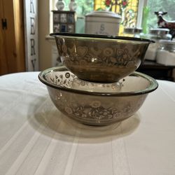 Vintage Pyrex Festive Harvest Mixing Nesting Bowls