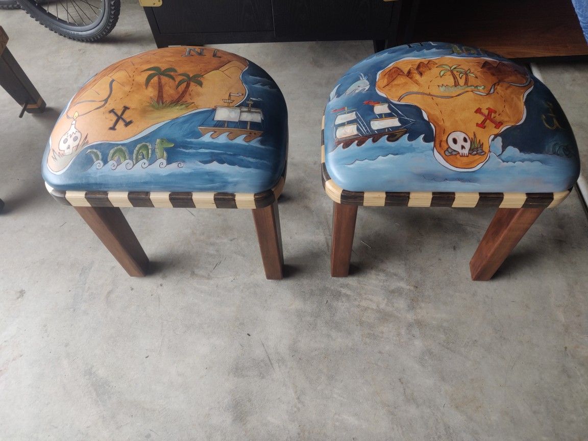 Leather top stools