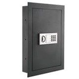 In-Wall Safe with Electronic Keypad and 2 Manual Override Keys Protect Money, Jewelry, and Passport