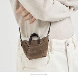 Brunello Cucinelli Mini Tote Brown Suede Leather 