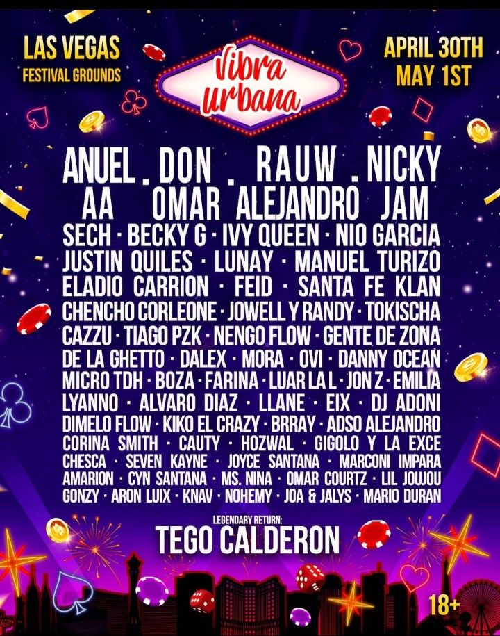 2 Wristband Tickets Vibra Urbana