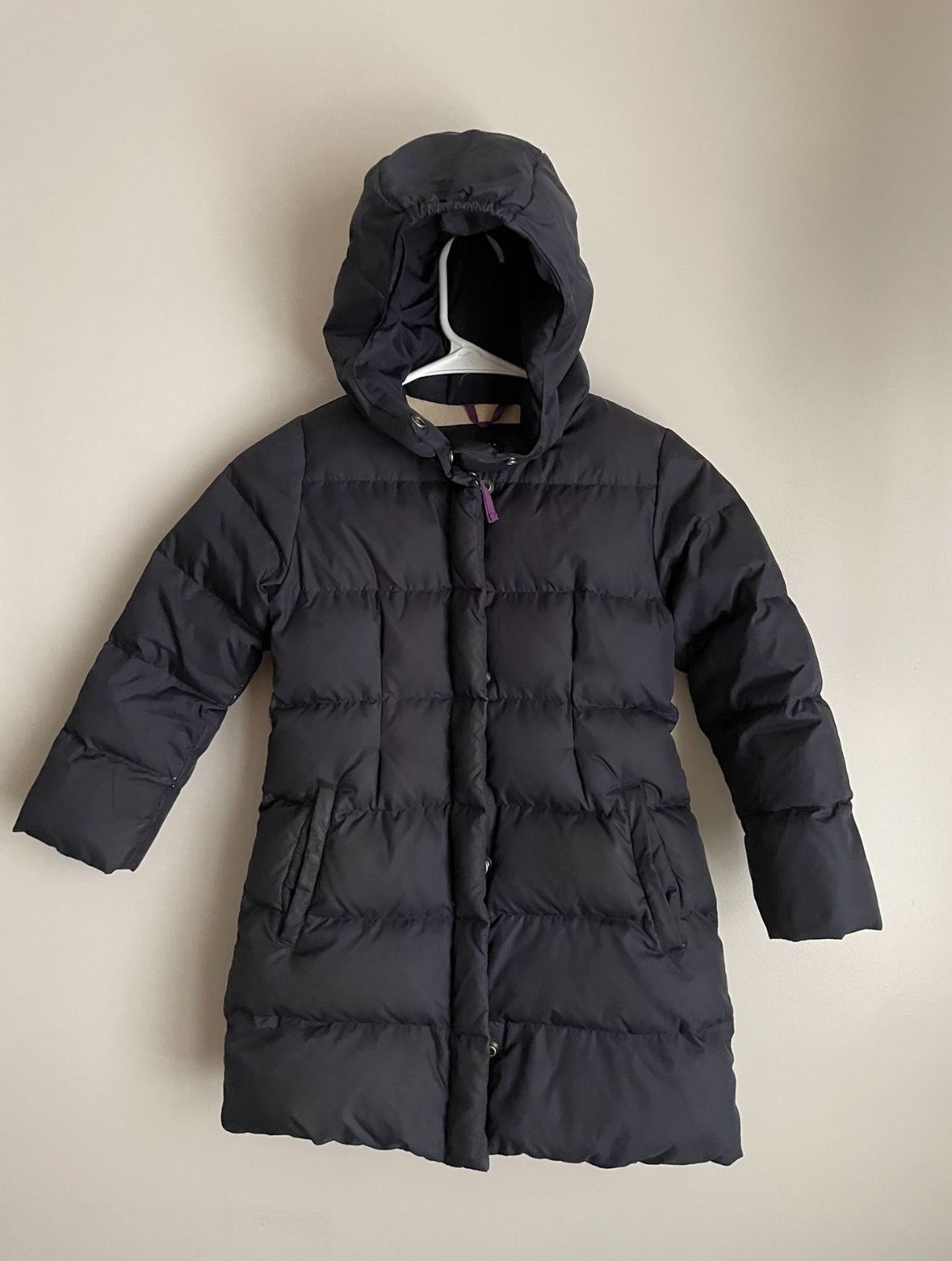 J CREW Kids CREWCUTS Little Girls Warm Lined Winter Parka Long Length Puffer Jacket Size 6/7 Small