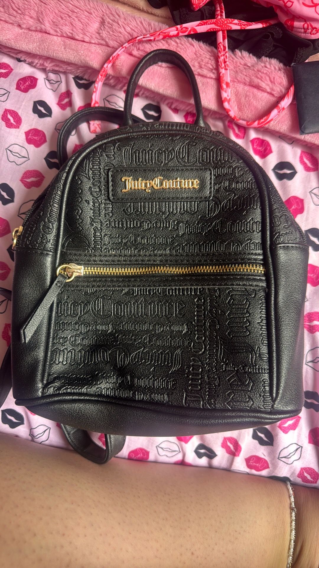 Black juicy couture, mini backpack