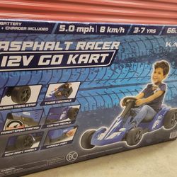 Kalee Blue Asphalt Racer 12V Go Kart
Powered Ride-on for Boys and Girls