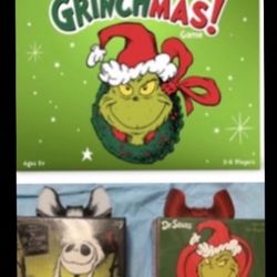 Funko board & card games, “Merry K” &”Grinch Grow Your Heart” for party favors, hostess Christmas presents & Stocking Stuffers $5.50-18