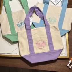 Trader Joe’s Mini Pastel Canvas Tote Bag