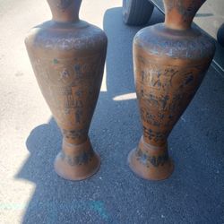 Egyptian Brass Vases 