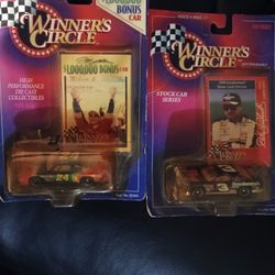 Brand new in the package winner's circle stock car series Dale Earnhardt collectible race car in the package and then you got a Jeff Gordon 1997 winne