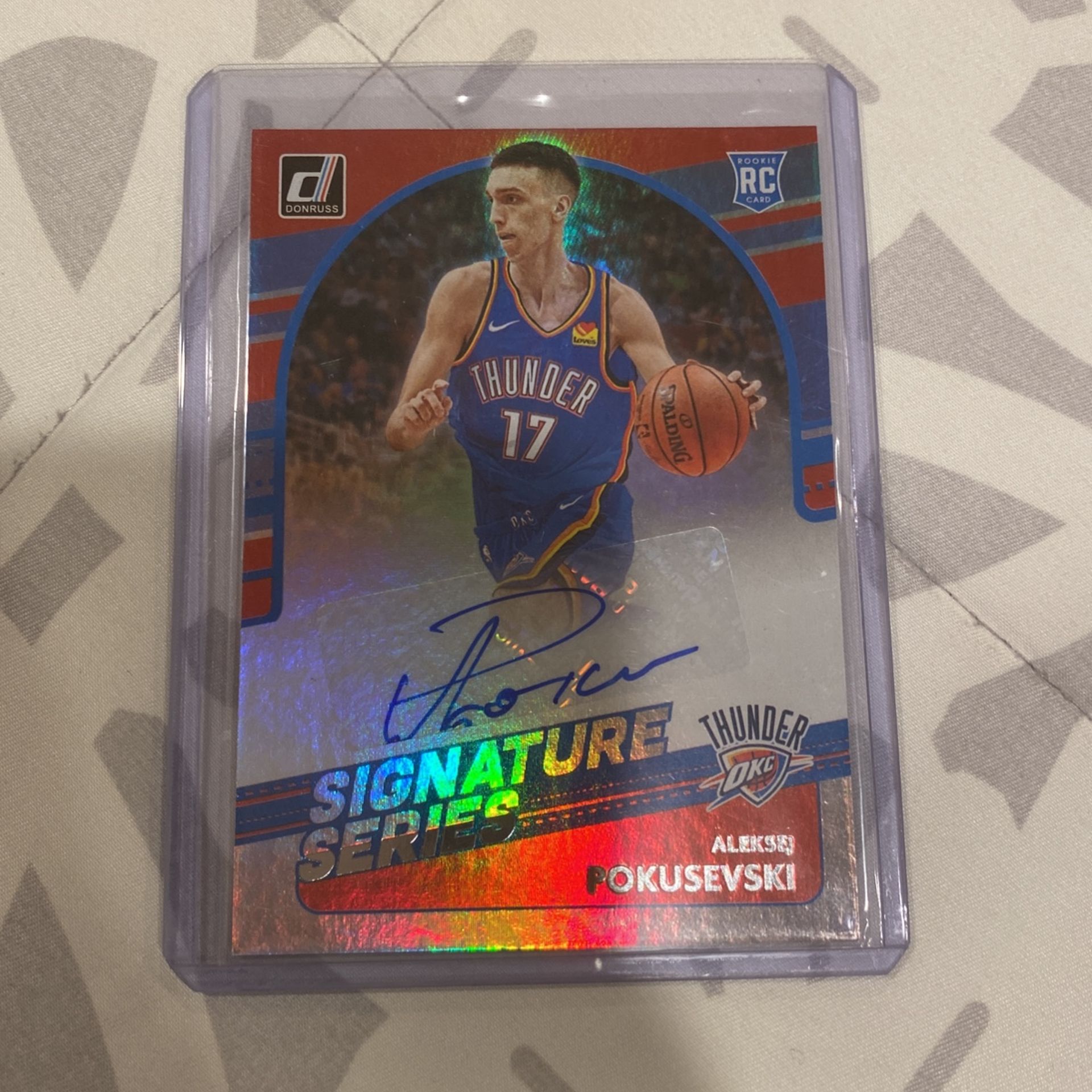 2020-21 Donruss Aleksej Pokusevski Signature Series Auto RC THUNDER OKC