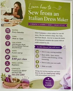 Learn How To Sew From An Italian Dress Maker