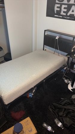 Twin size bed frame and mattress  with Charger ports