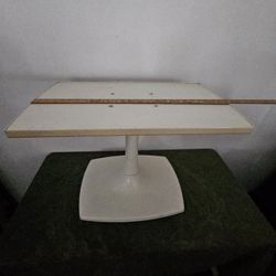 MCM White TV Stand Swivel Top