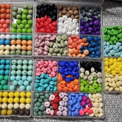 12mm Silicone Spacers & Bead Mix