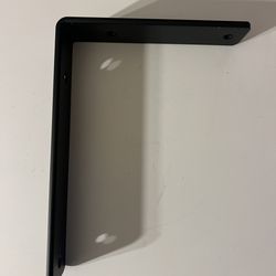 BLACK METAL SHELF BRACKETS 12 PACK