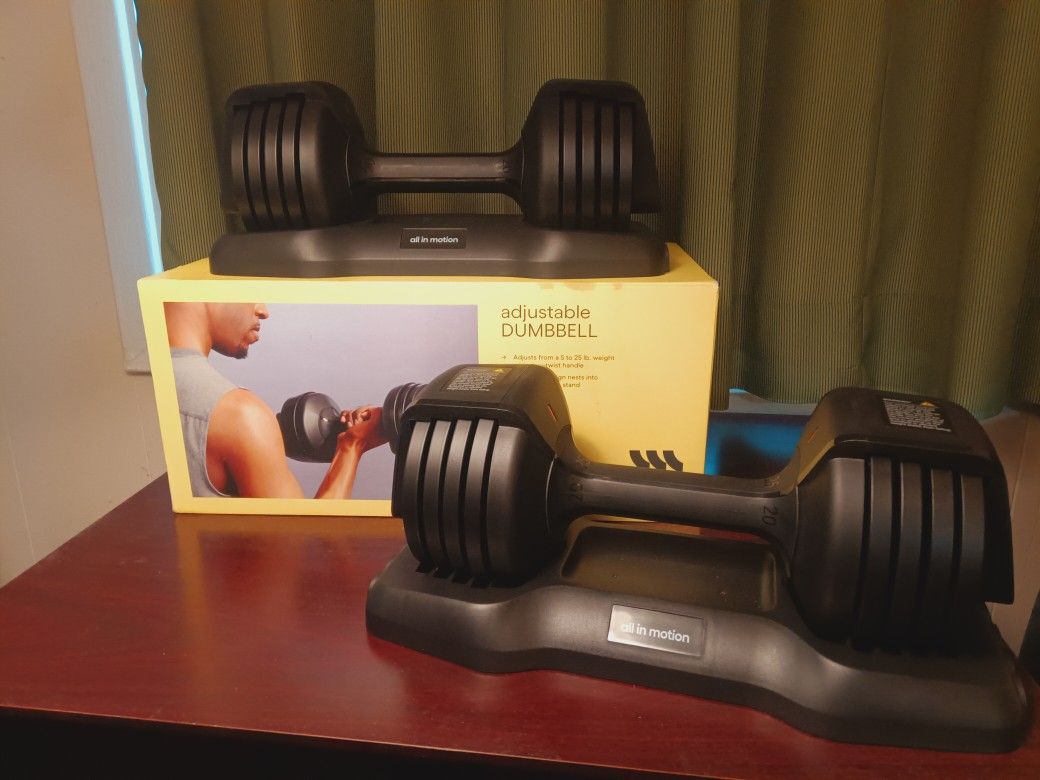 All In Motion Adjustable Dumbbells 5-25 Lb