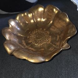 Decorative Gold Sunflower Bowl