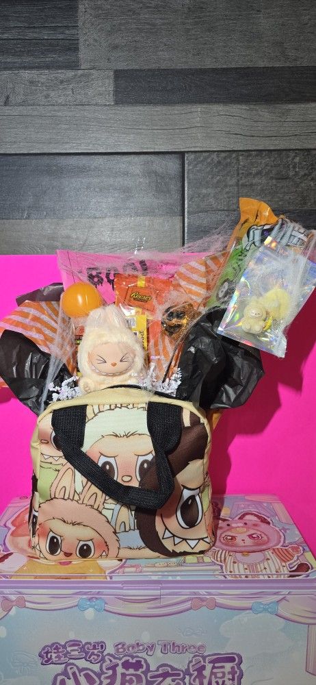Halloween Gift Basket BOO BASKET 🎃🦇 Featuring 100% Authentic HAS SISI LABUBU