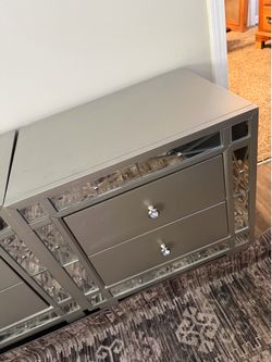 Silver Nightstands