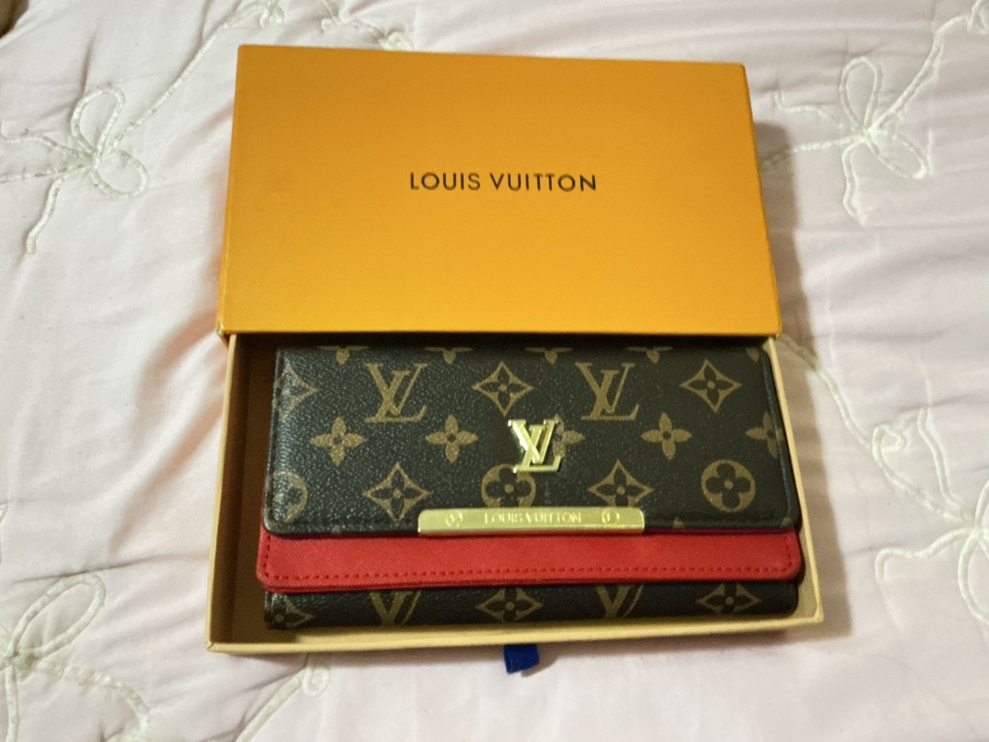 Louis Vuitton Brown And Beige Wallet