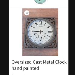 Patio Yard Decorations Giant Clock Was $200 Metal