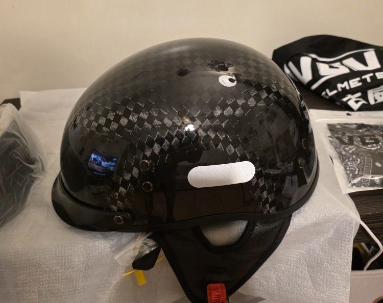 New Carbon Fiber Motorcycle Half Helmet-sells for $228
