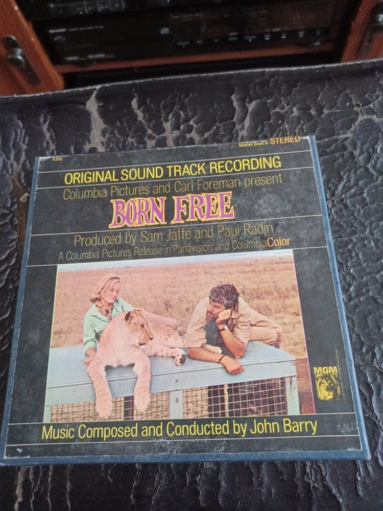 BORN FREE ORIGINAL SOUNDTRACK SCORE REEL TAPE 71/2 IPS 4 TRACK $20 FINAL PRICE