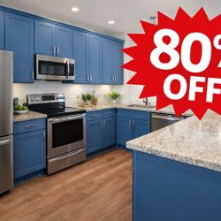 Aria Blue Kitchen Cabinets 