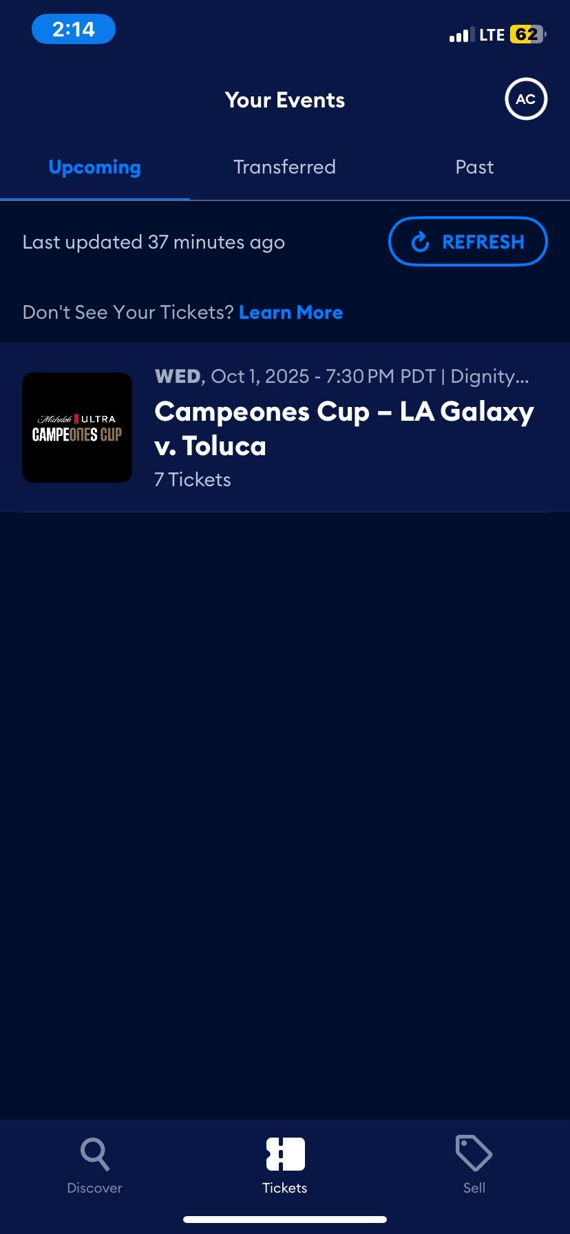 LA Galaxy Vs Toluca 10/1/25 7:30pm