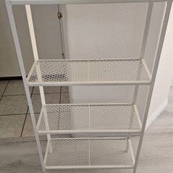 White Metal Bookcase - Shelve Like NEW