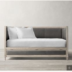 RH Maison Panel Leather Daybed