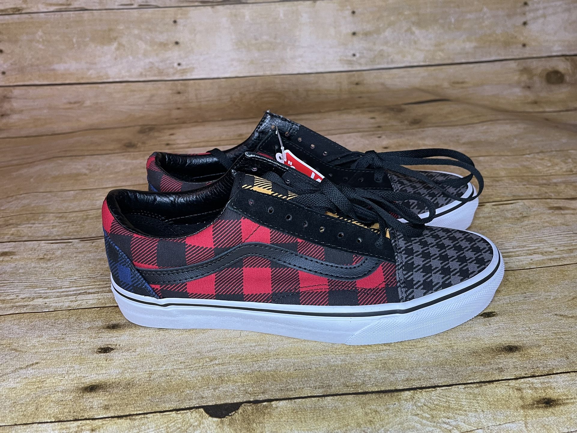 Vans Old Skool Buffalo Mix Men Women Plaid Shoes Sneakers