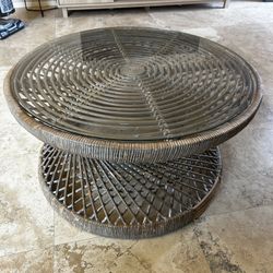 Boho Rattan/Wicker Coffee Table 