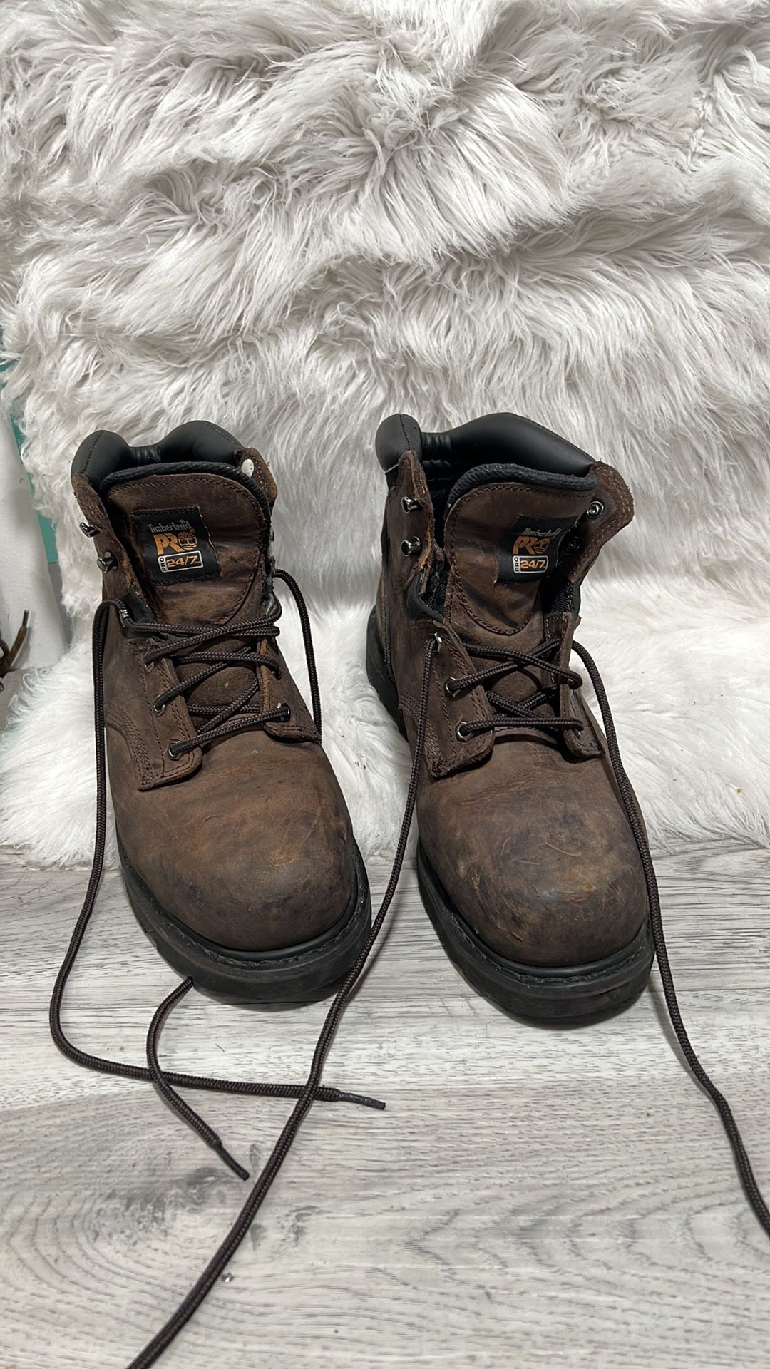 Men’s Timberland Pro 24/7 Boots Pit Boss Size 11.5 M 33034 6 Inch Steel Toe