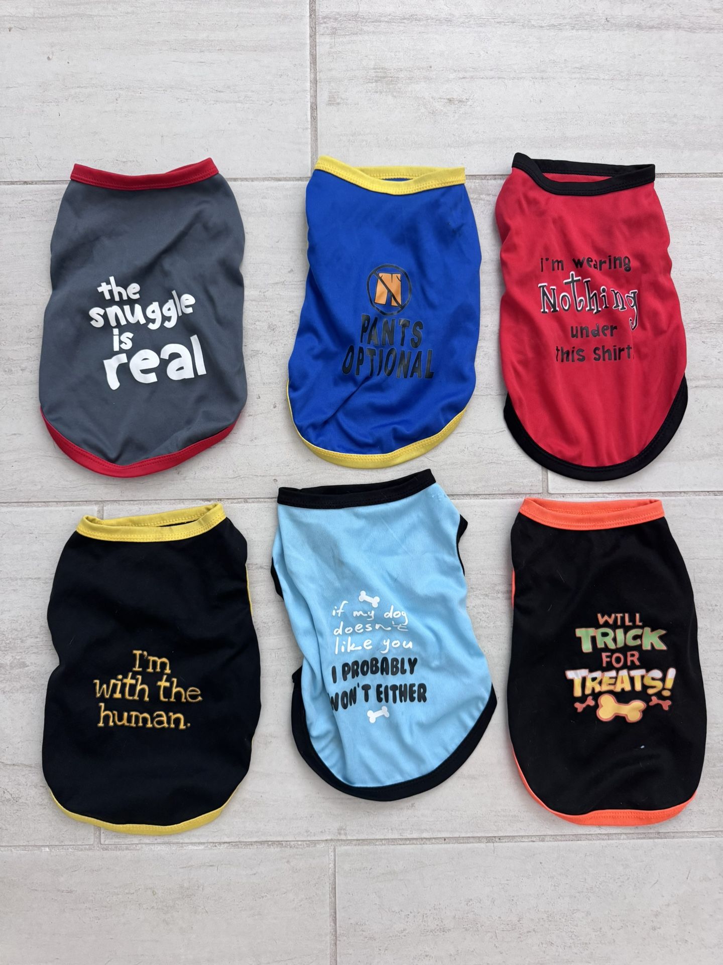 Dog T Shirt Set Of 7