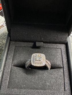 Wedding Ring, 14K white gold with diamonds