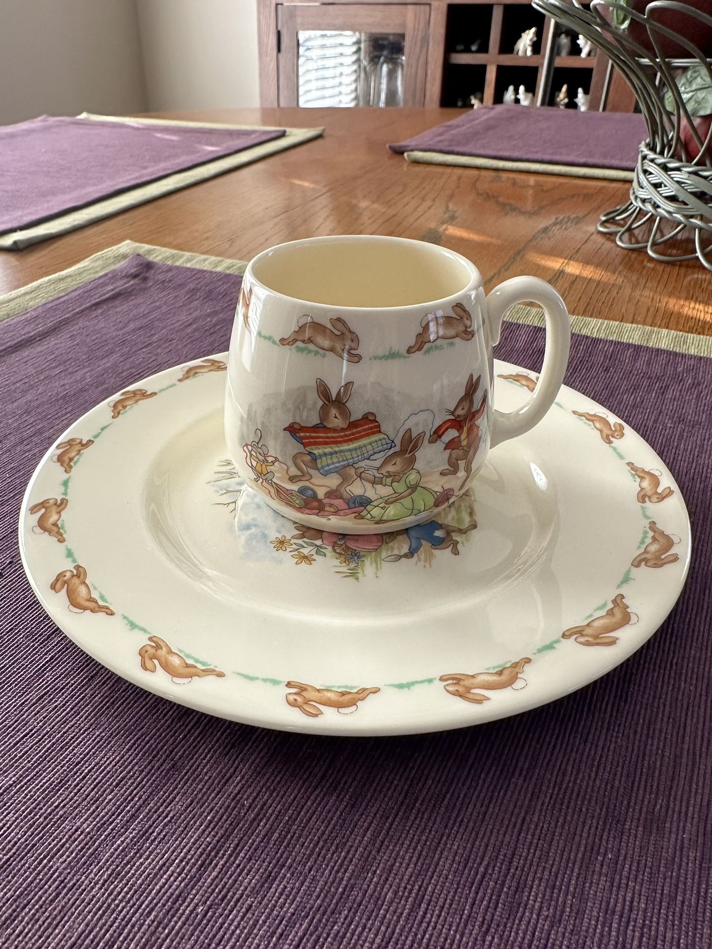 Vintage Royal Doulton Bunnykin China Plate