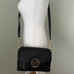 Michael Kors black Leather Shoulder Bag 