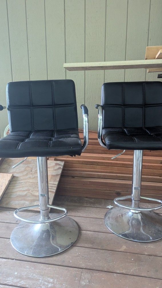 Two Adjustable Bar Stools