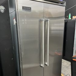Viking Professional Built In 42” Stainless Steel Side By Side Fridge Open Box