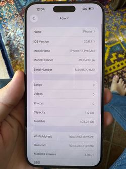 IPhone 15 pro max 512 gb unlocked