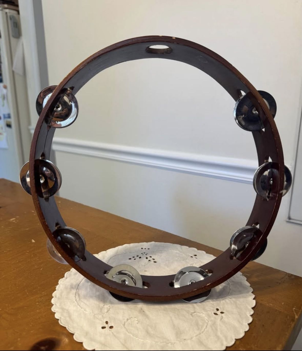 Single Row Brown Tambourine