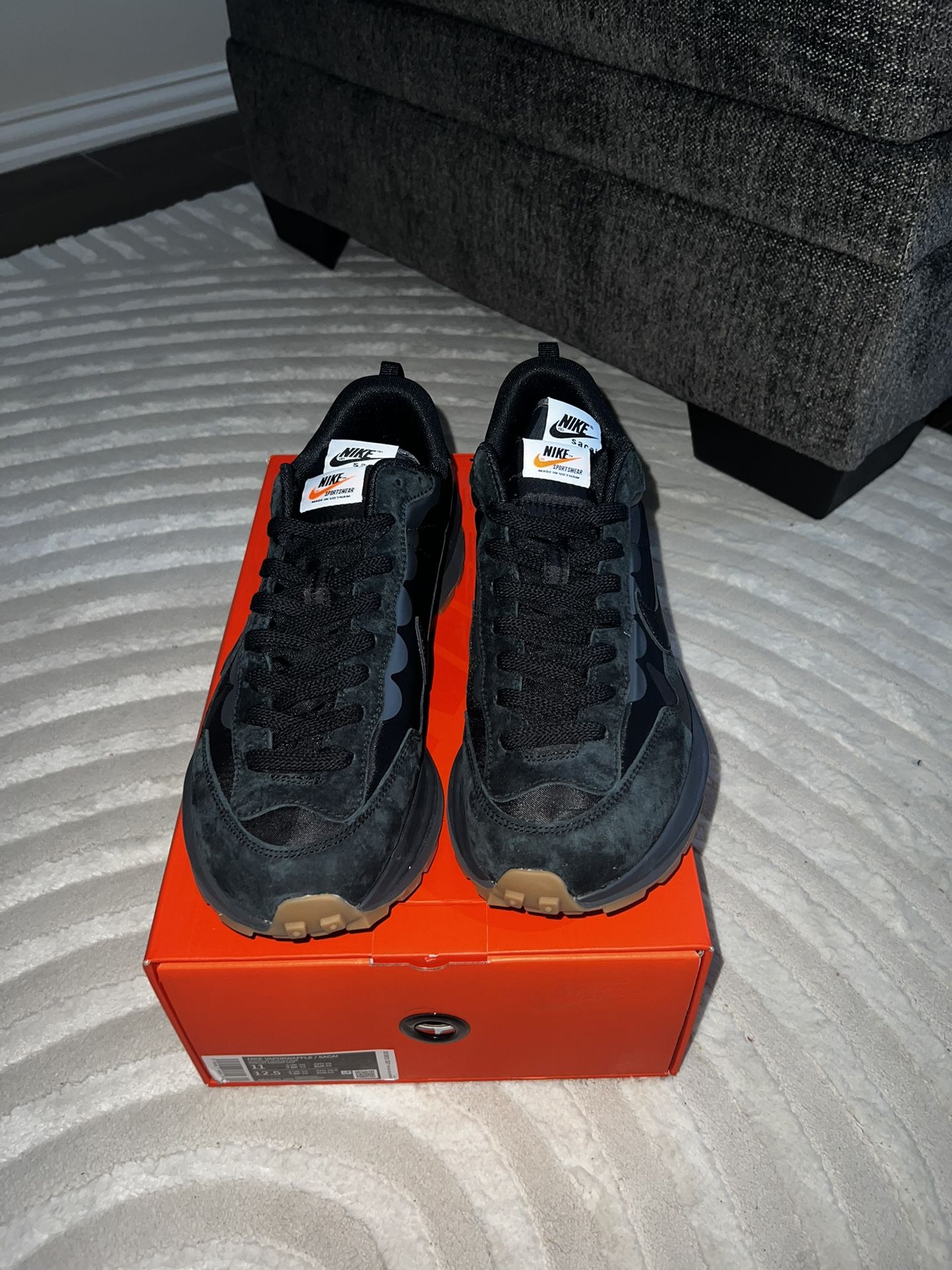 Nike Sacai VaporWaffle Black Gum Size 11