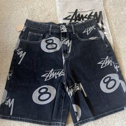 8-Ball Jean Shorts Stussy
