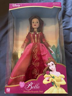 Disney Princess Belle Porcelain Doll Brand New Sealed (Pick Up Only)