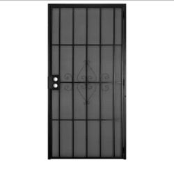 Security door with expanded metal
